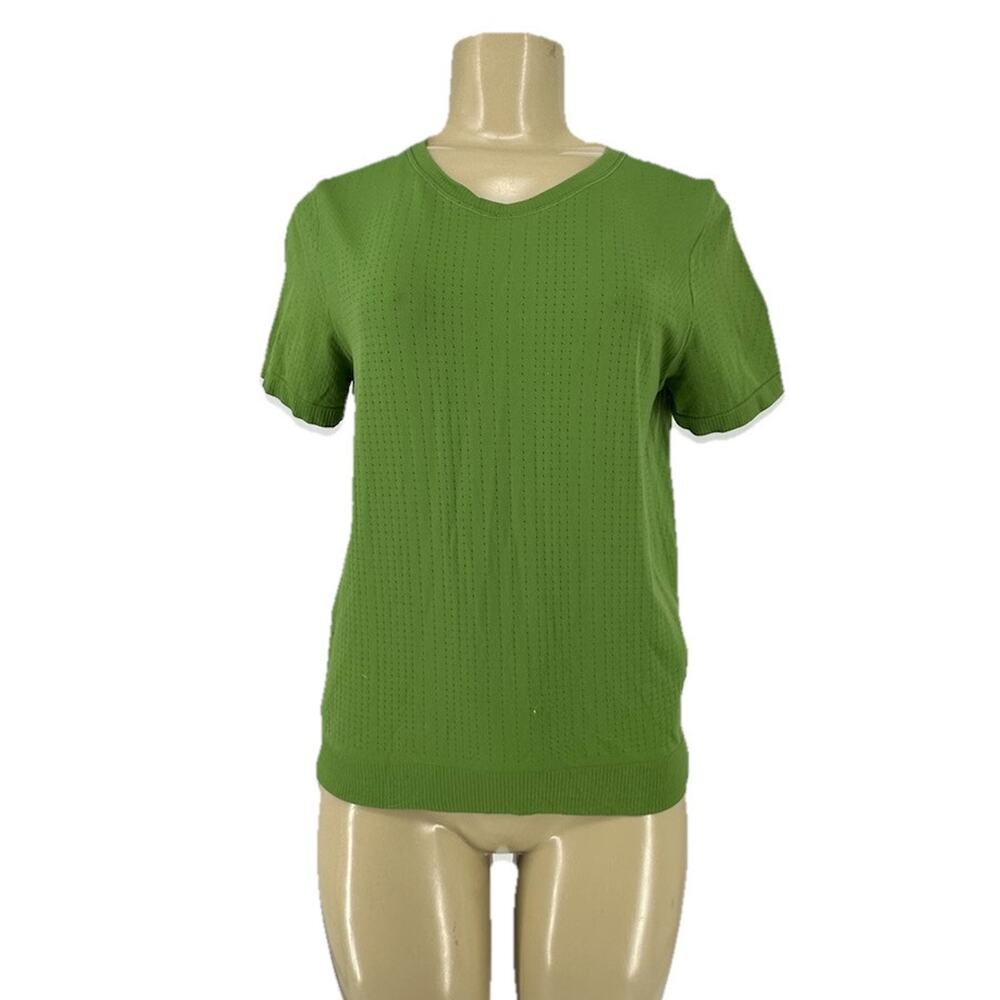Athleta Small Women Crewneck Short Sleeve T-shirt Active Green D29v